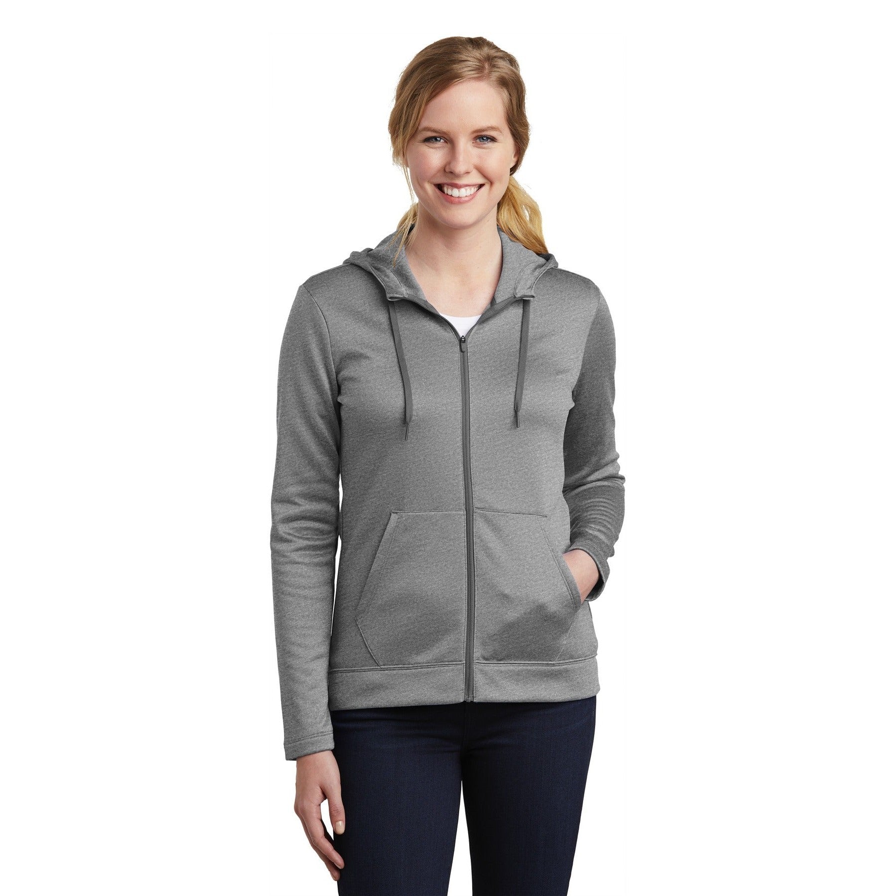 Nike-Nike Women's Therma-FIT Full-Zip Fleece Hoodie. NKAH6264-MedTech-3